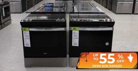 Up to 55% off of open box ranges. 