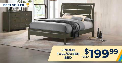 Linden full/queen bed only $199.99