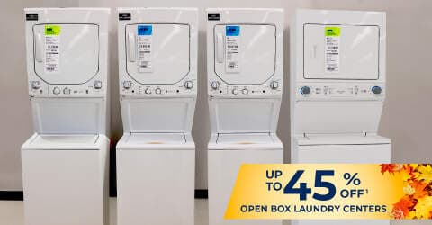 Up to 45% off open box laundry centers