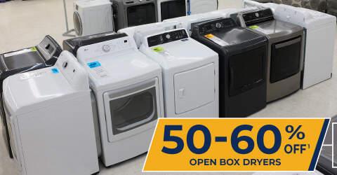50-60% off 1 Open Box Dryers