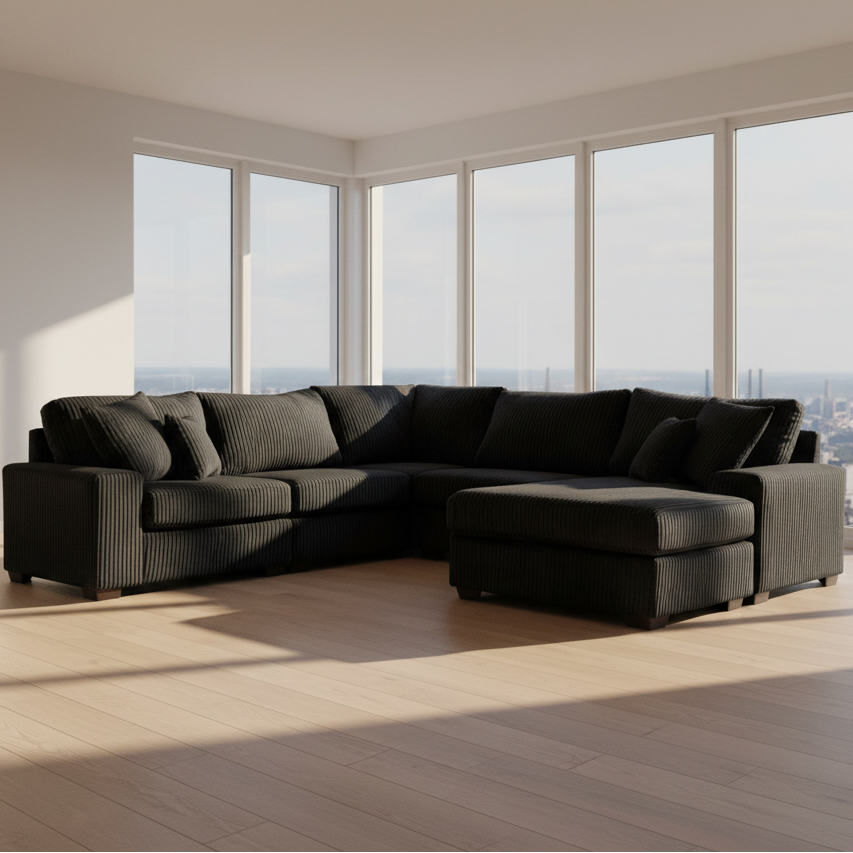 Carbon 5-Piece Modular Sectional with Chaise