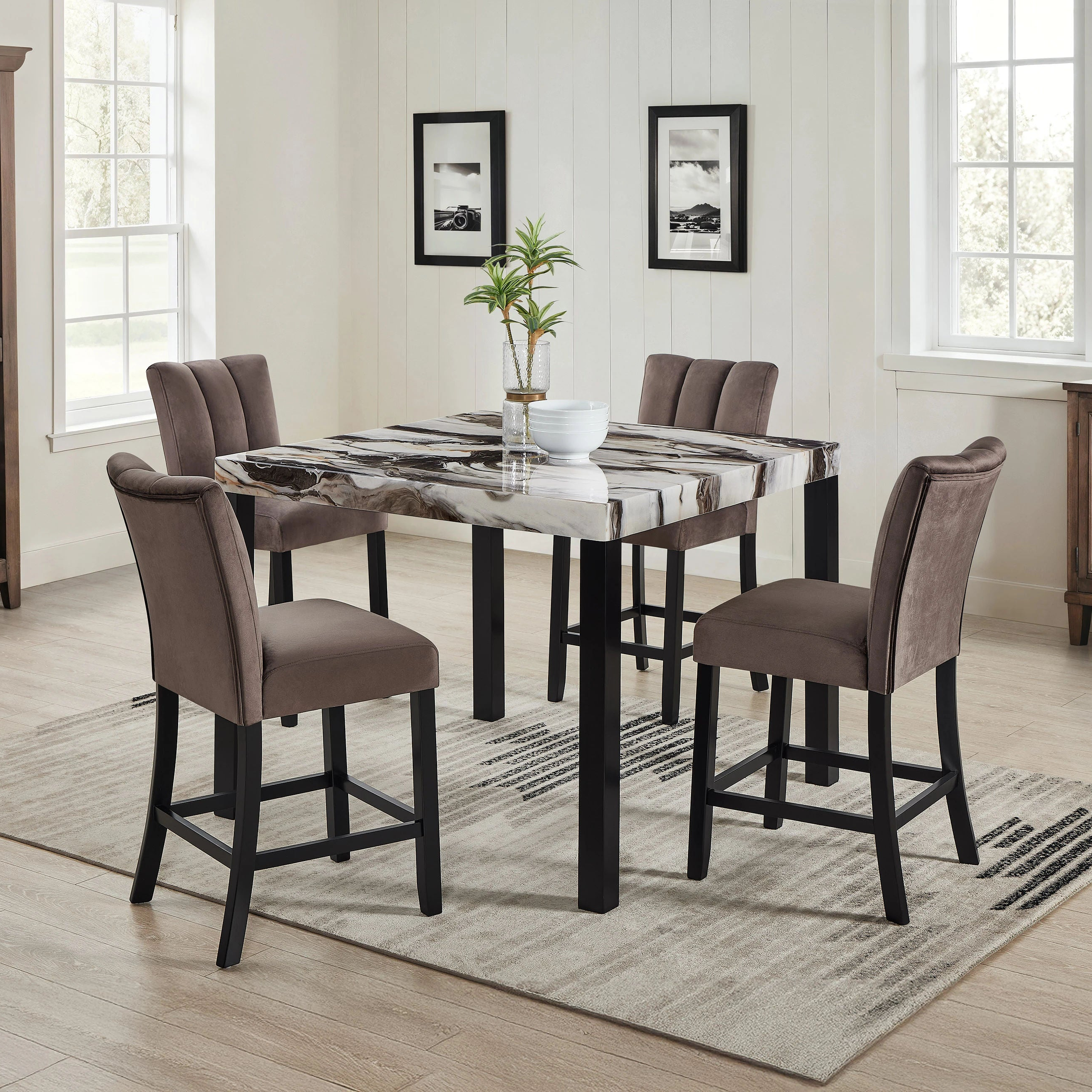 Enzo 5-Piece Counter Height Dining Set
