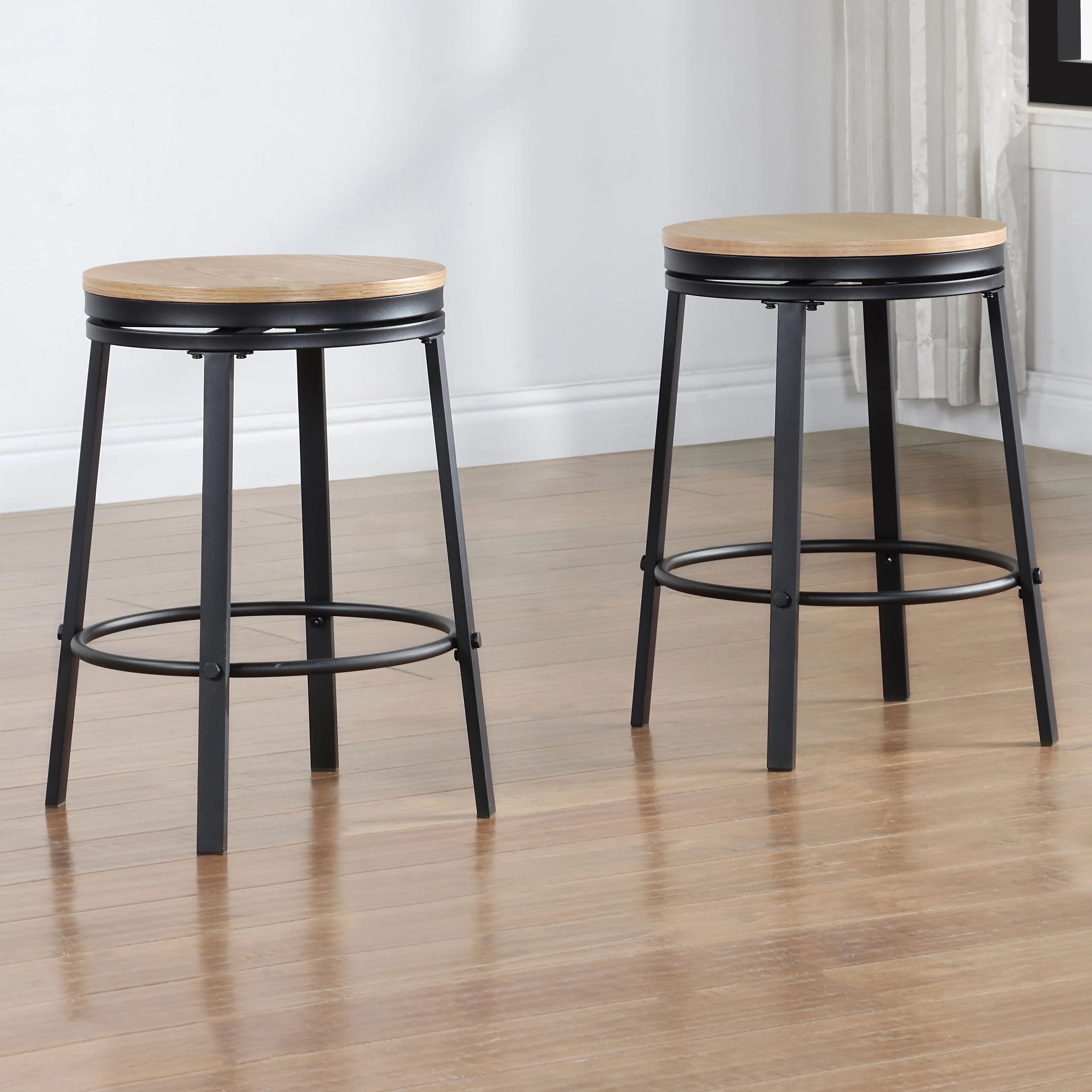 Set Of 2 Avery Swivel Counter Stools