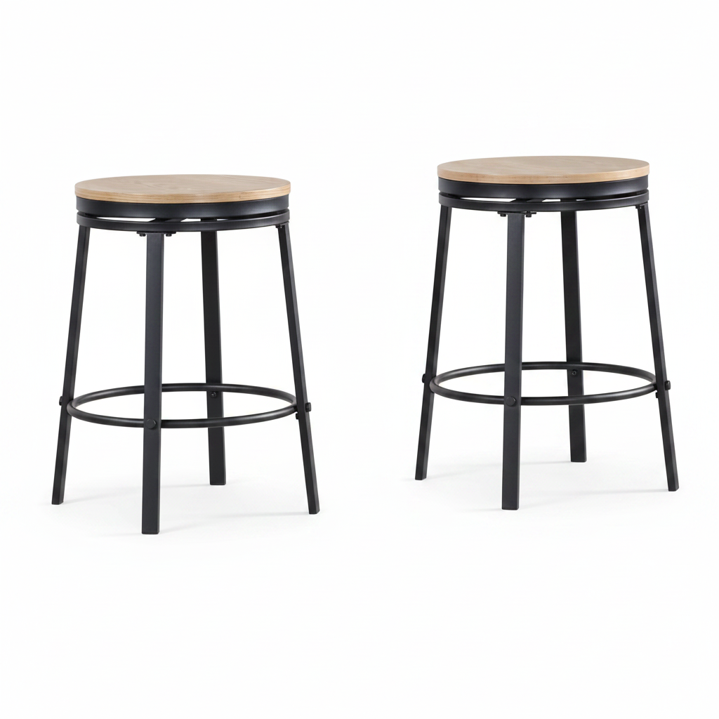 Avery Counter Height Swivel Barstools (Set of 2)