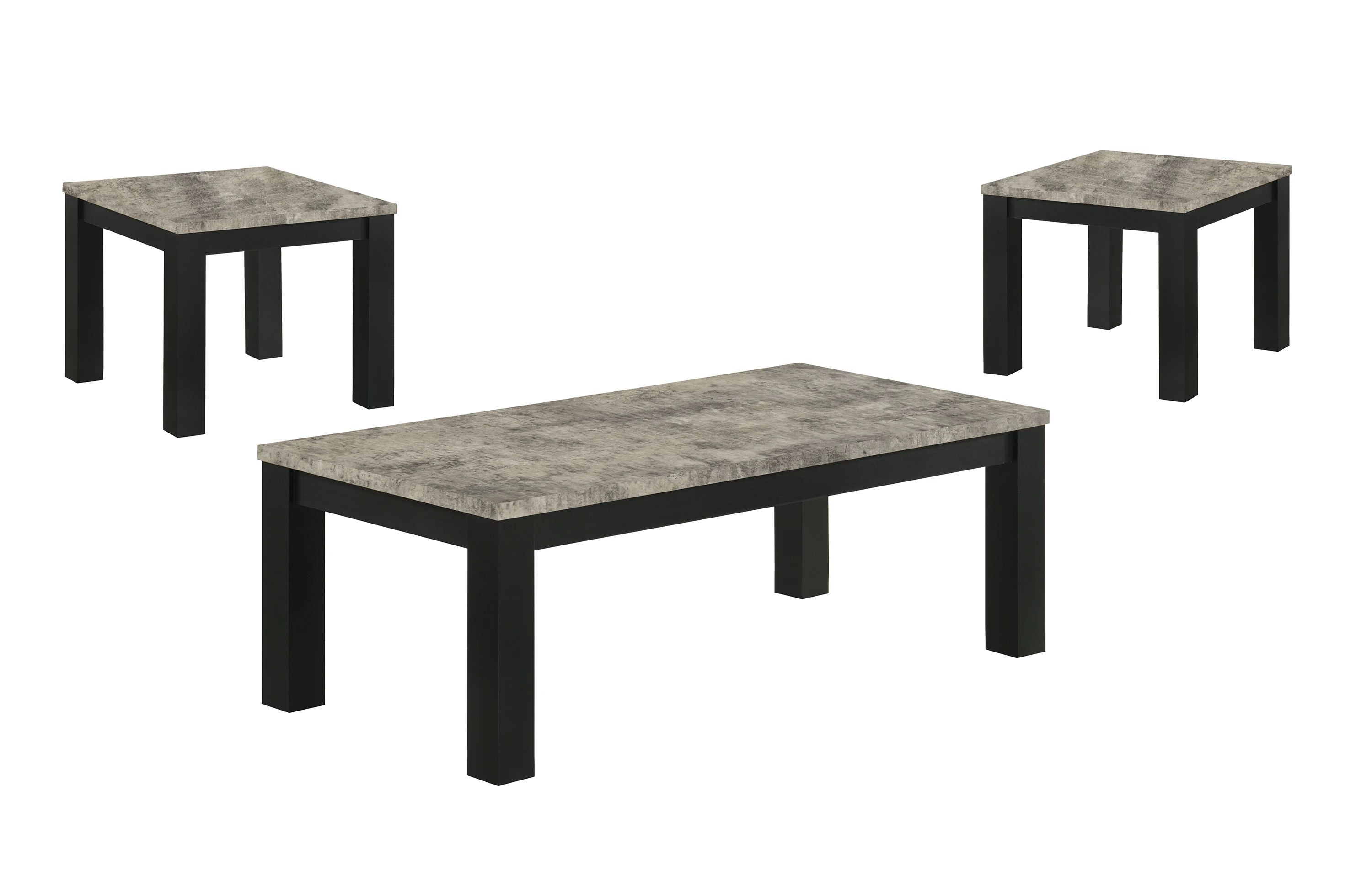 Tanner Faux Concrete 3 Pack Occasional Tables