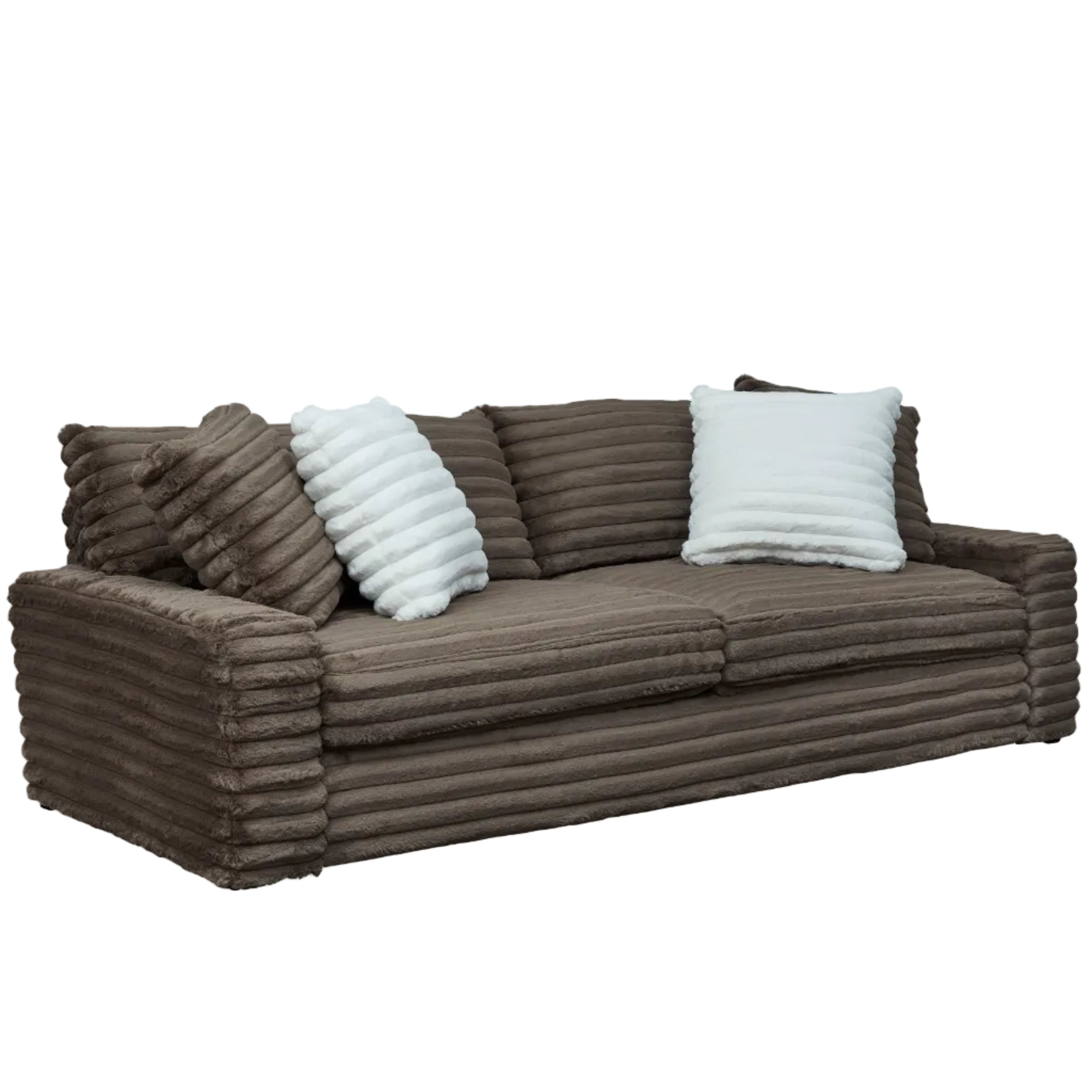 Serene Hush Chocolate Corded Sofa