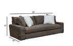 Serene Hush Chocolate Corded Sofa
