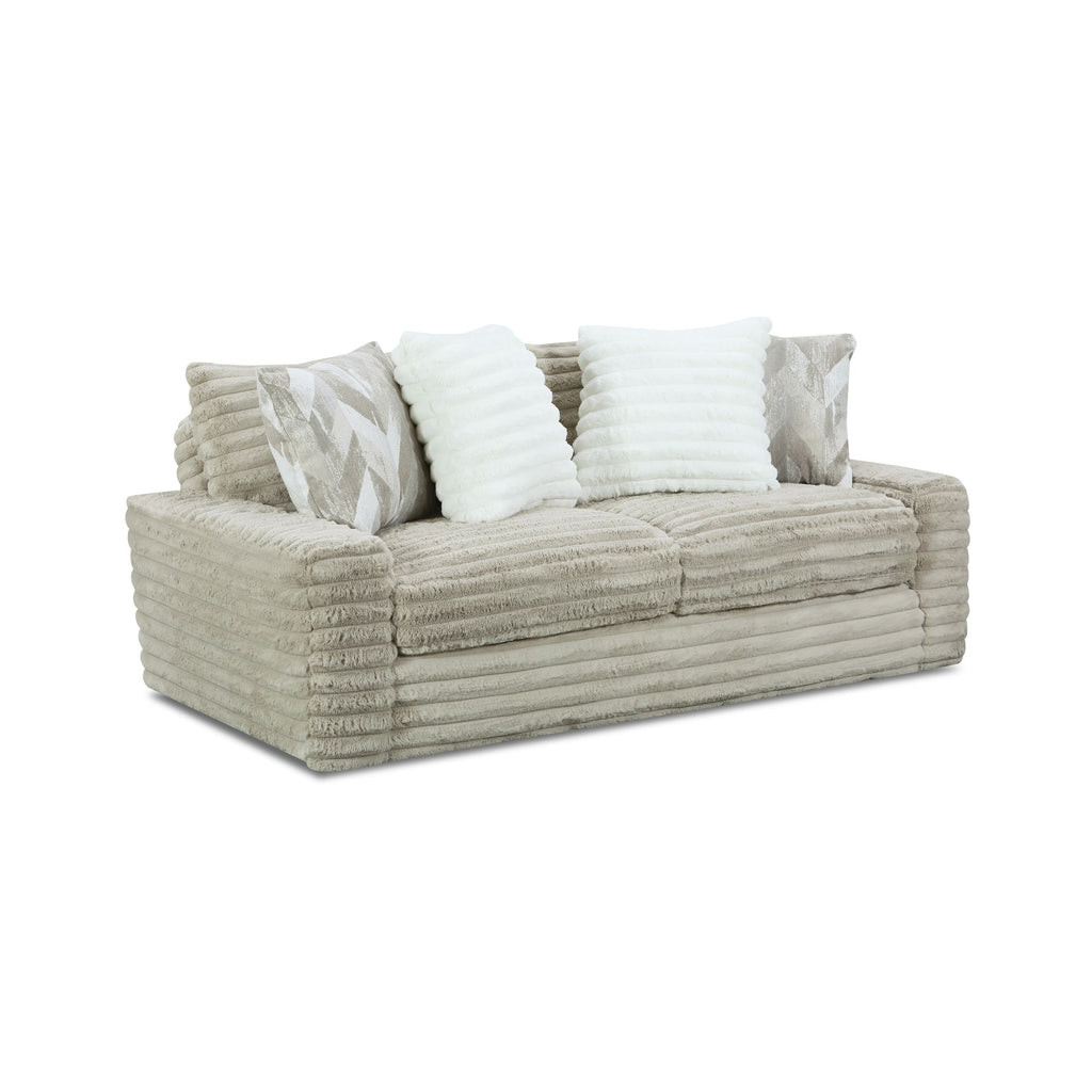 Serene Parchment Corded Loveseat