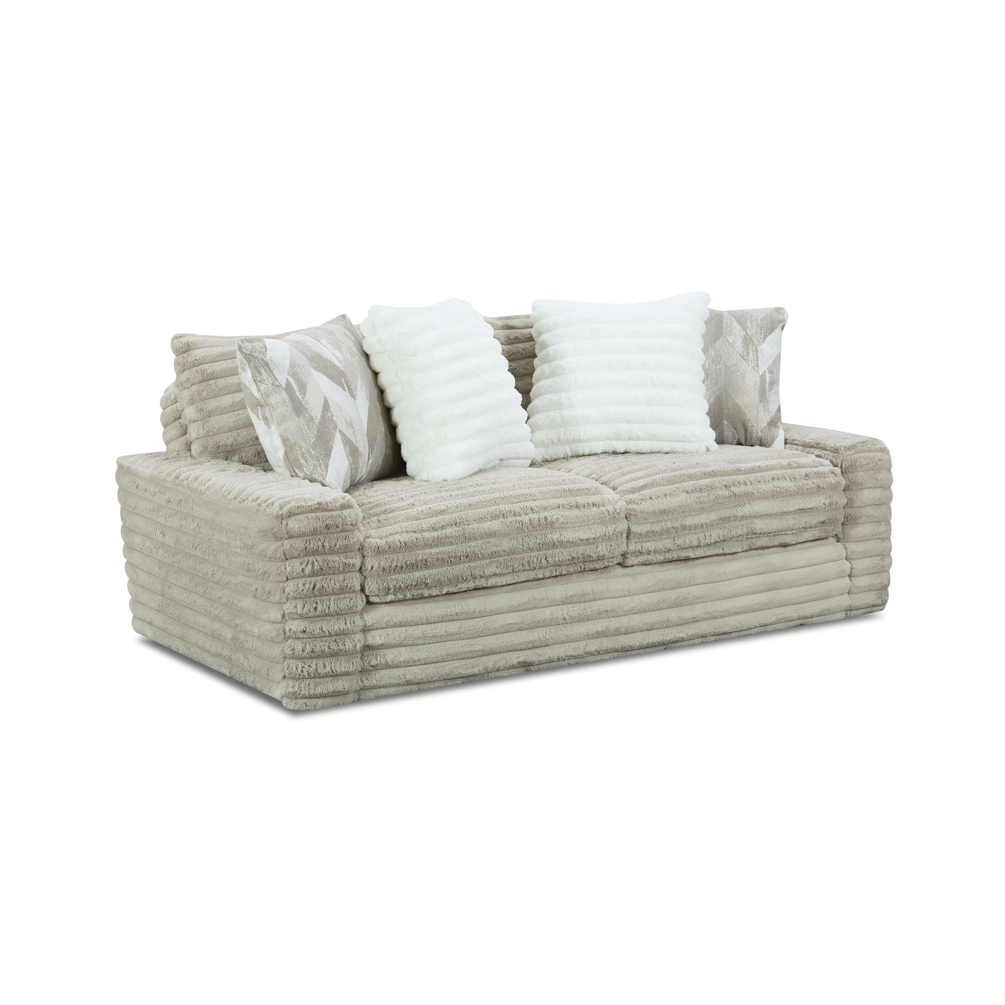 Serene Parchment Corded Loveseat