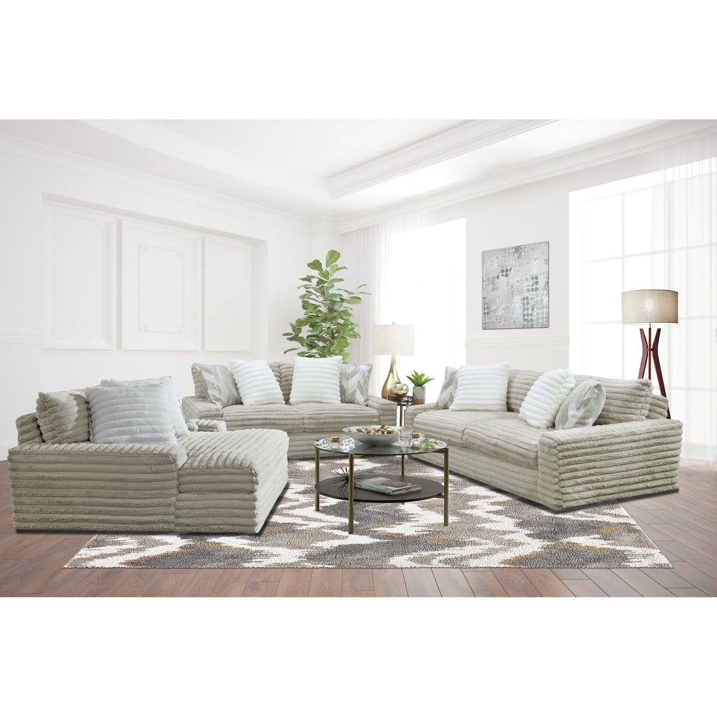Serene Parchment Corded Loveseat