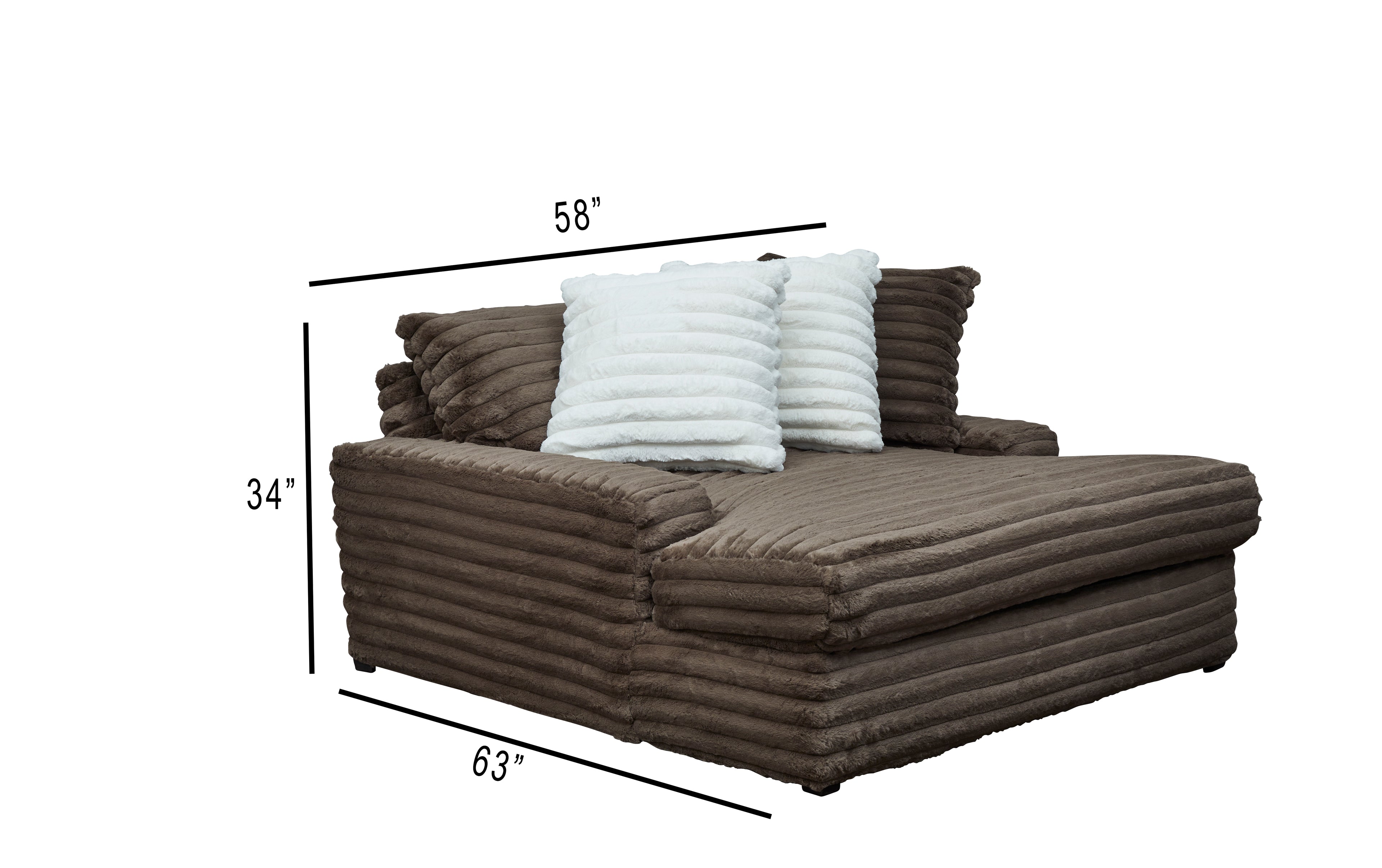 Sere Hush Chocolate Corded Chaise