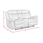 Sorrento Recliningc Console Loveseat