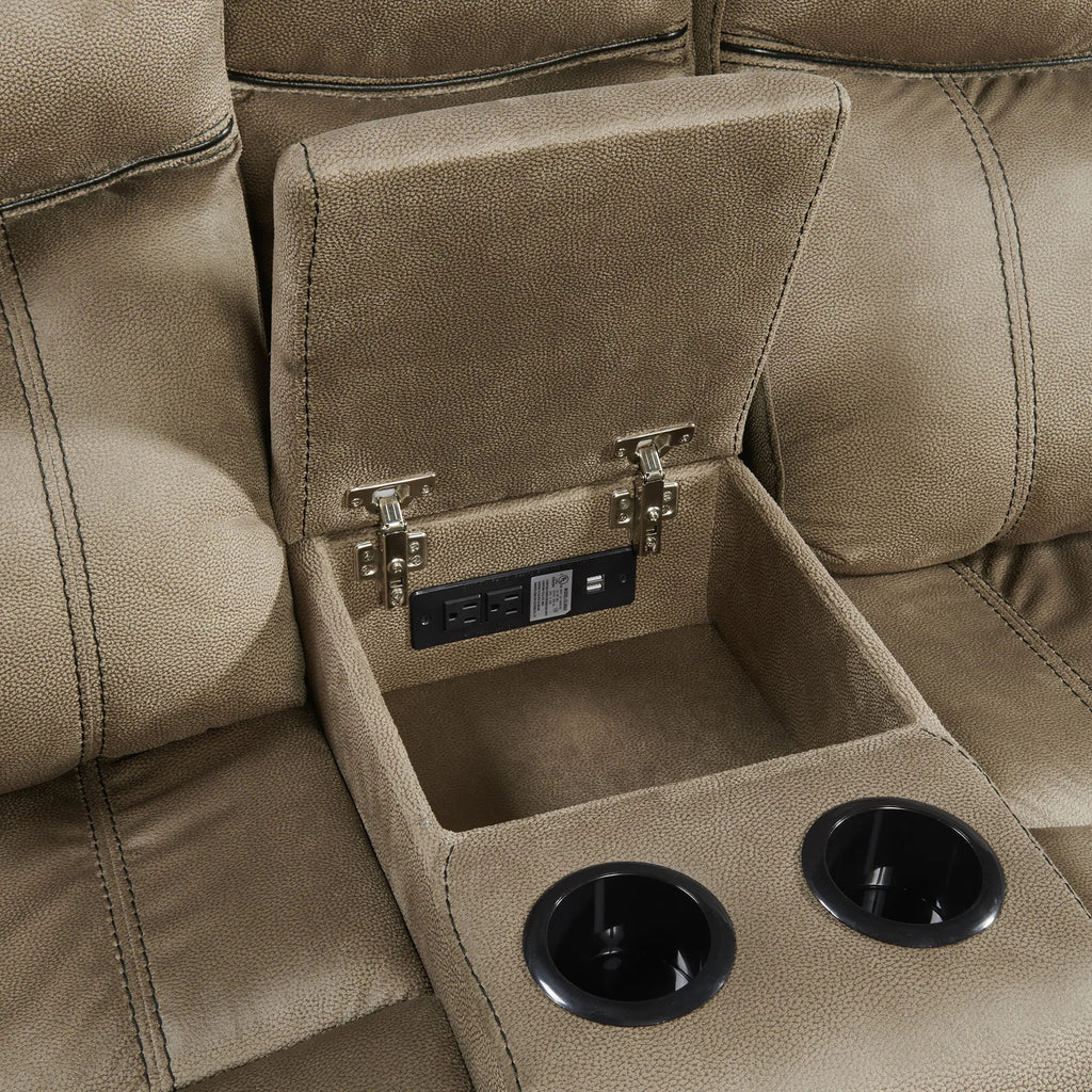 Sorrento Reclining Console Loveseat