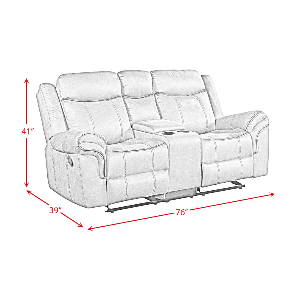 Sorrento Reclining Console Loveseat