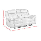 Sorrento Reclining Console Loveseat