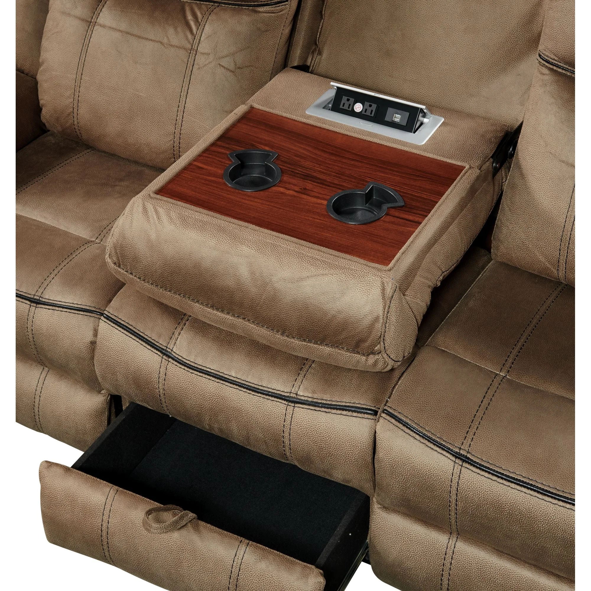 Sorrento Reclining Sofa With Dropdown Table