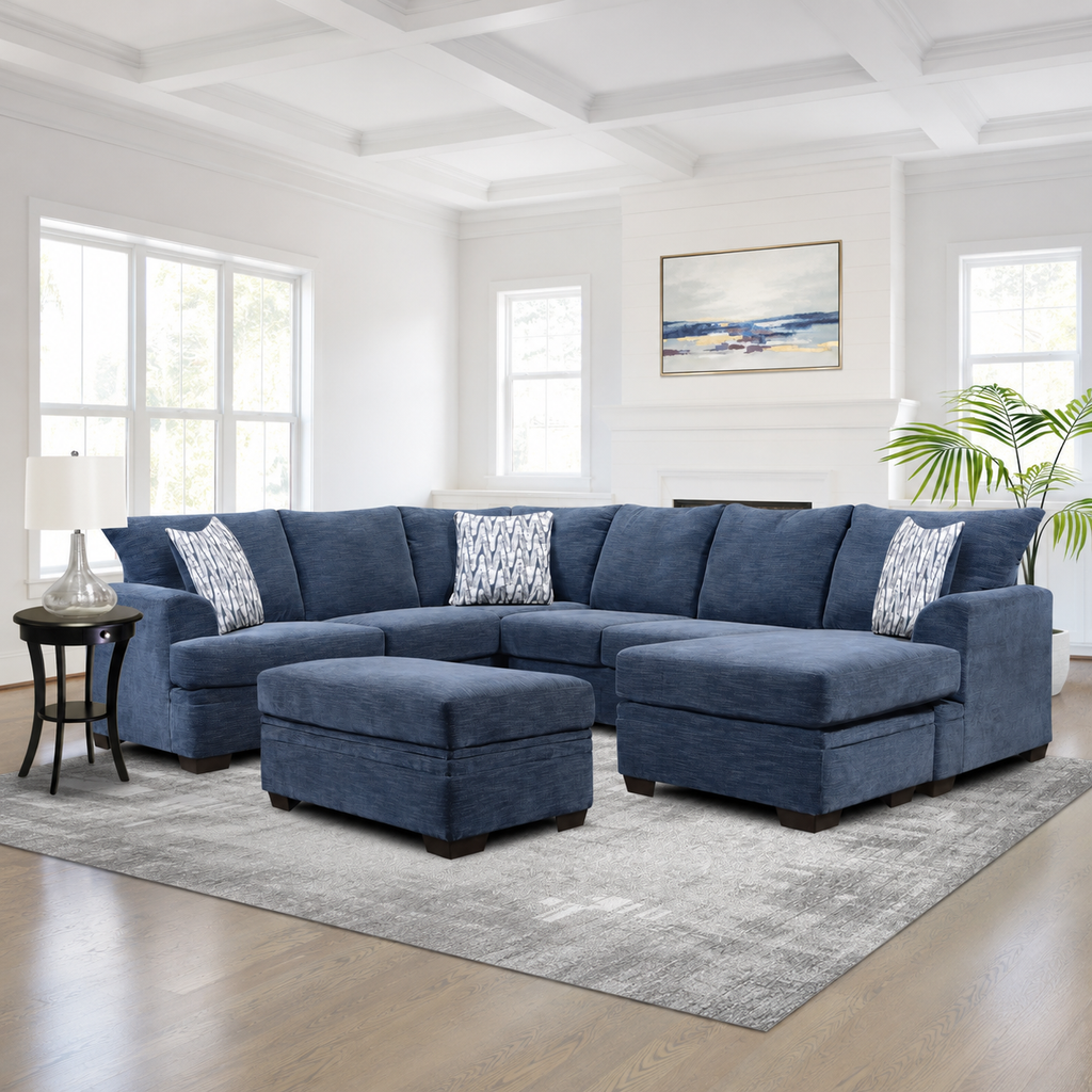Aden Blue Sectional