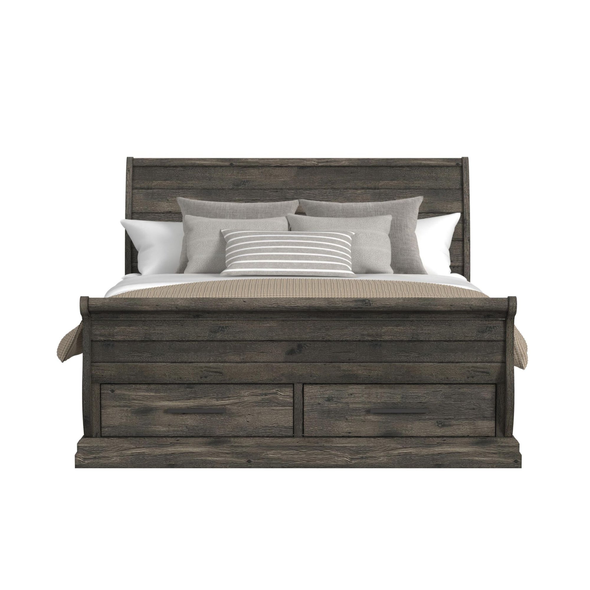 Ironwood Sleigh Bed with Storage