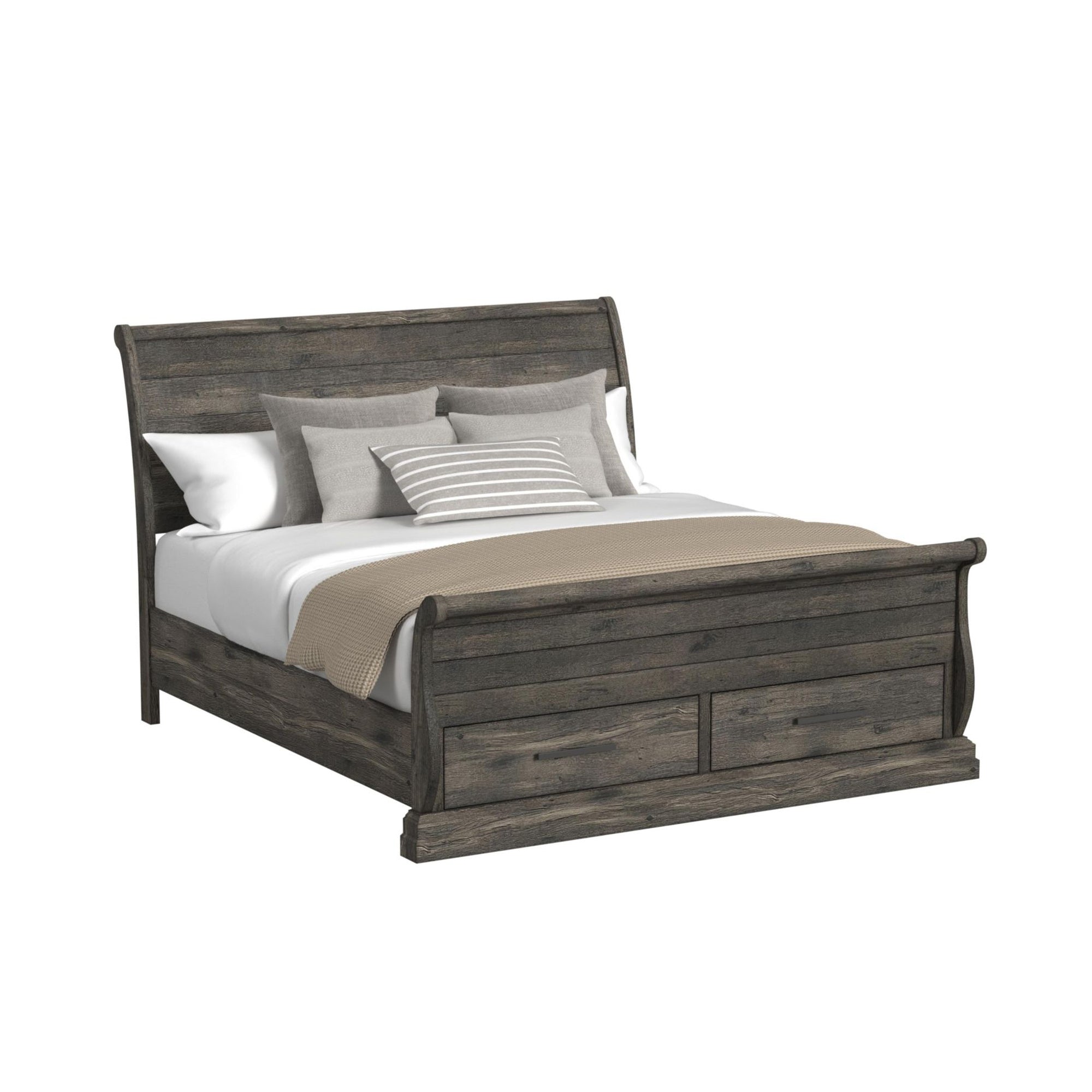 Ironwood Sleigh Bed with Storage