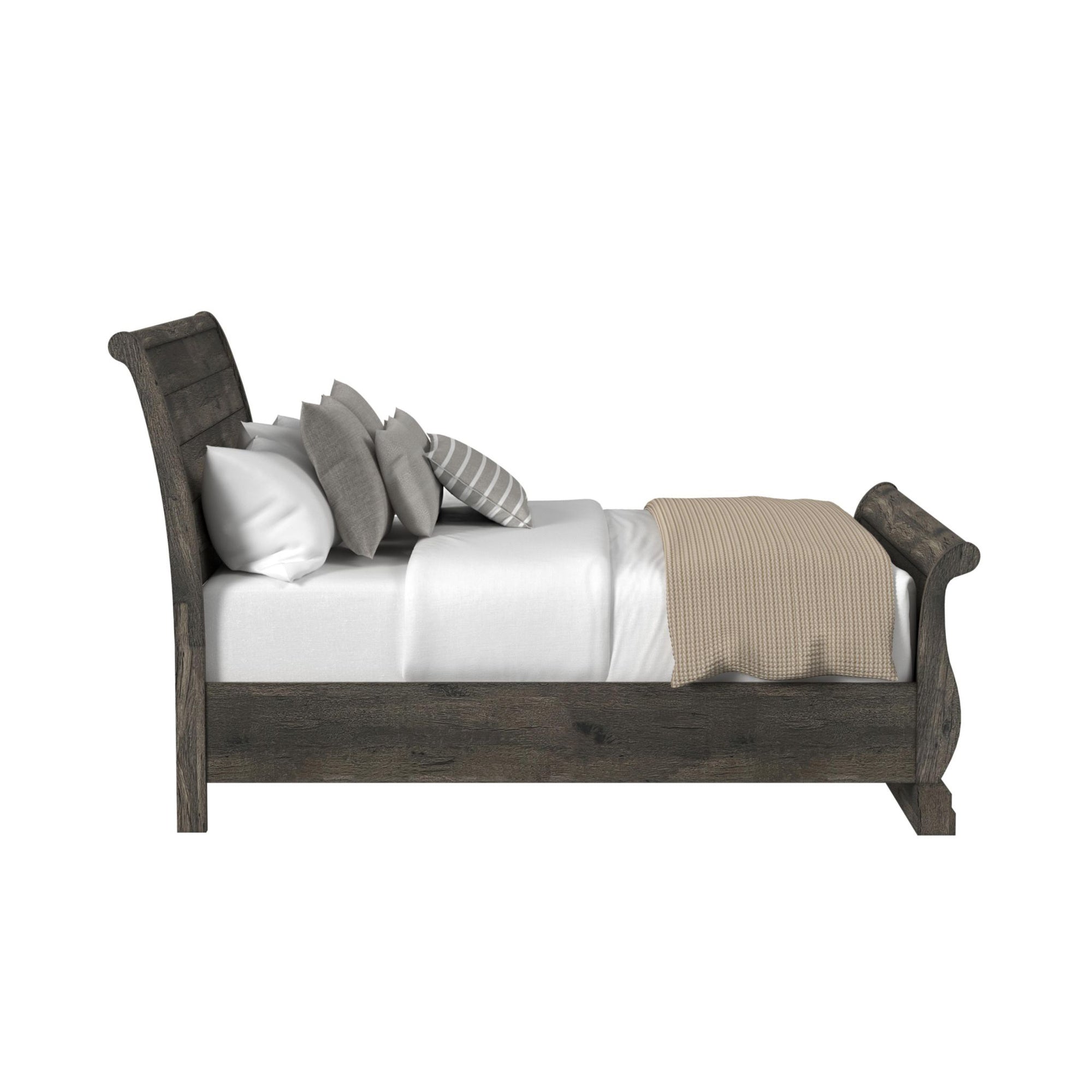 Ironwood Sleigh Bed with Storage
