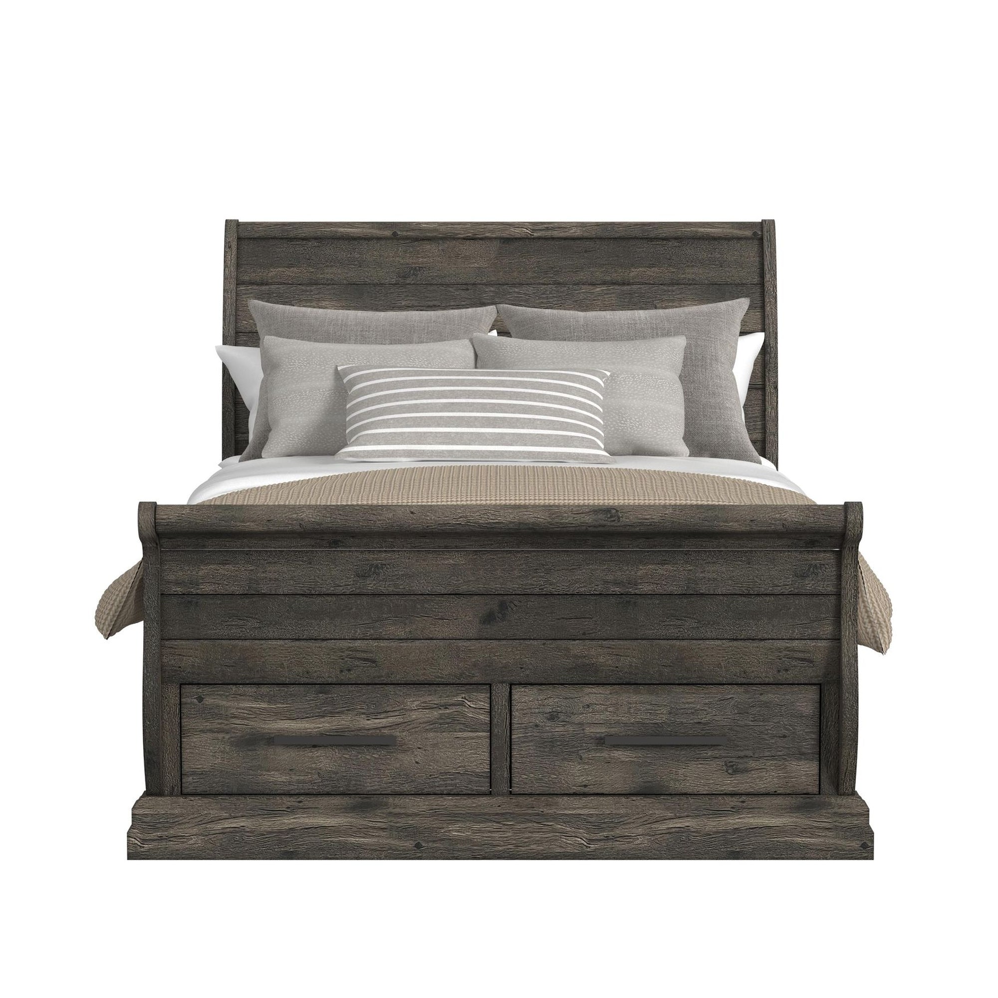 Ironwood Sleigh Bed with Storage