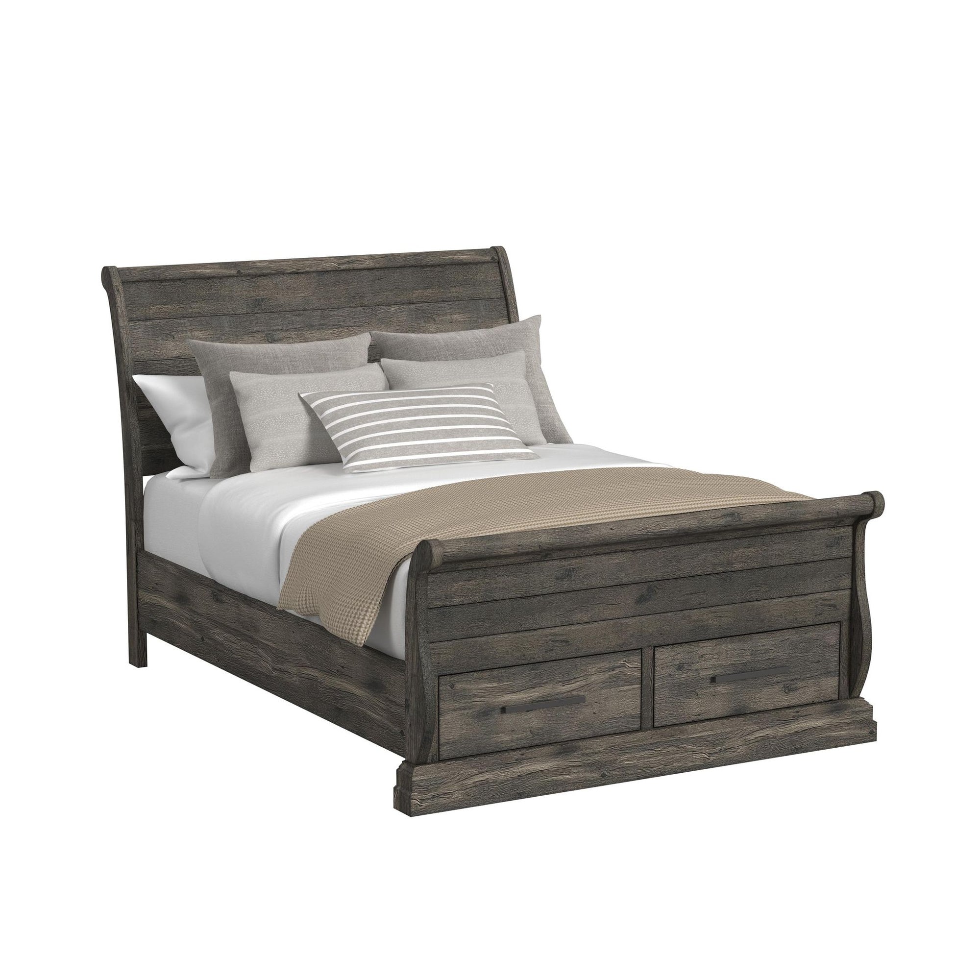 Ironwood Sleigh Bed with Storage