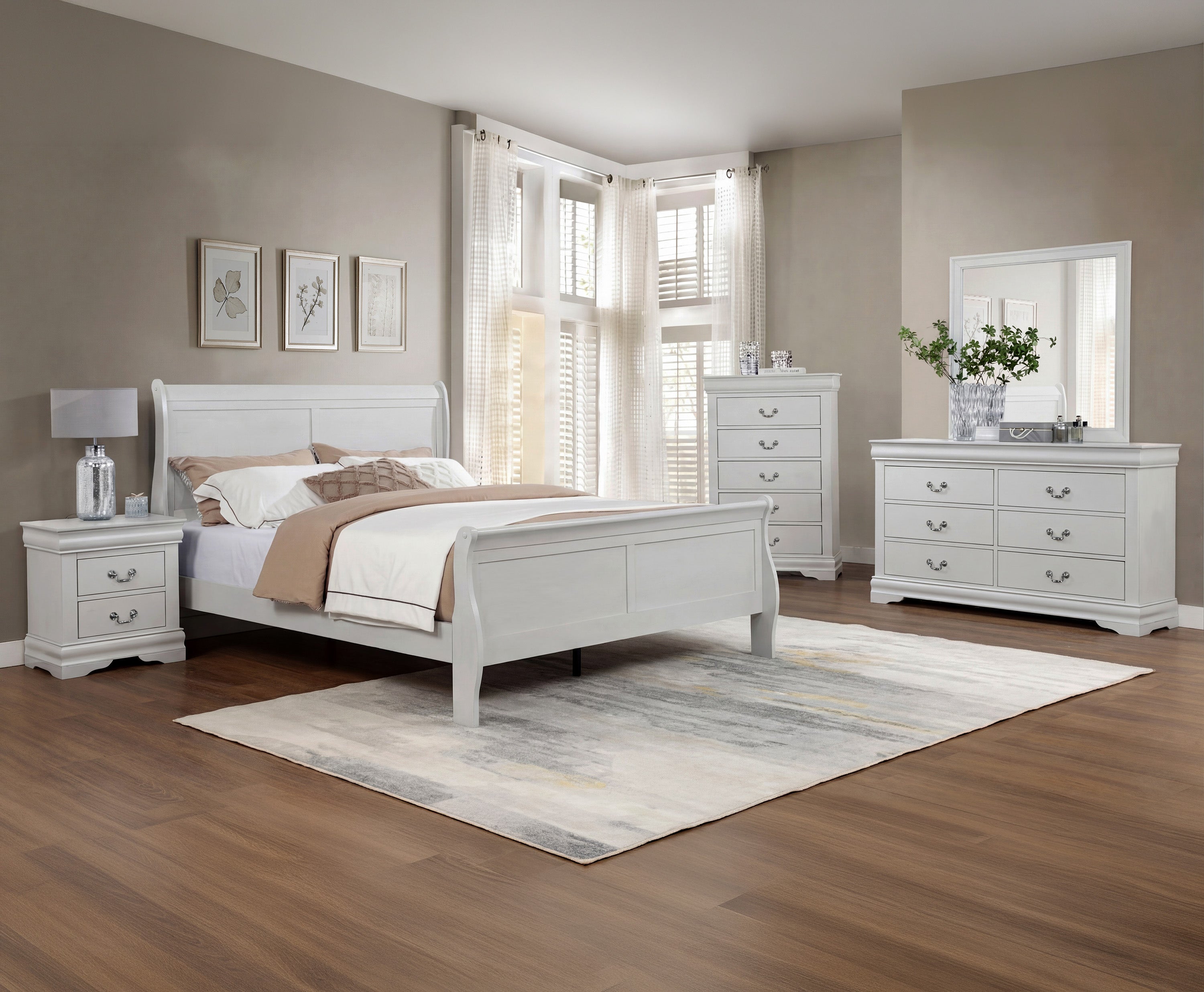 Louis Philippe Sleigh Bed