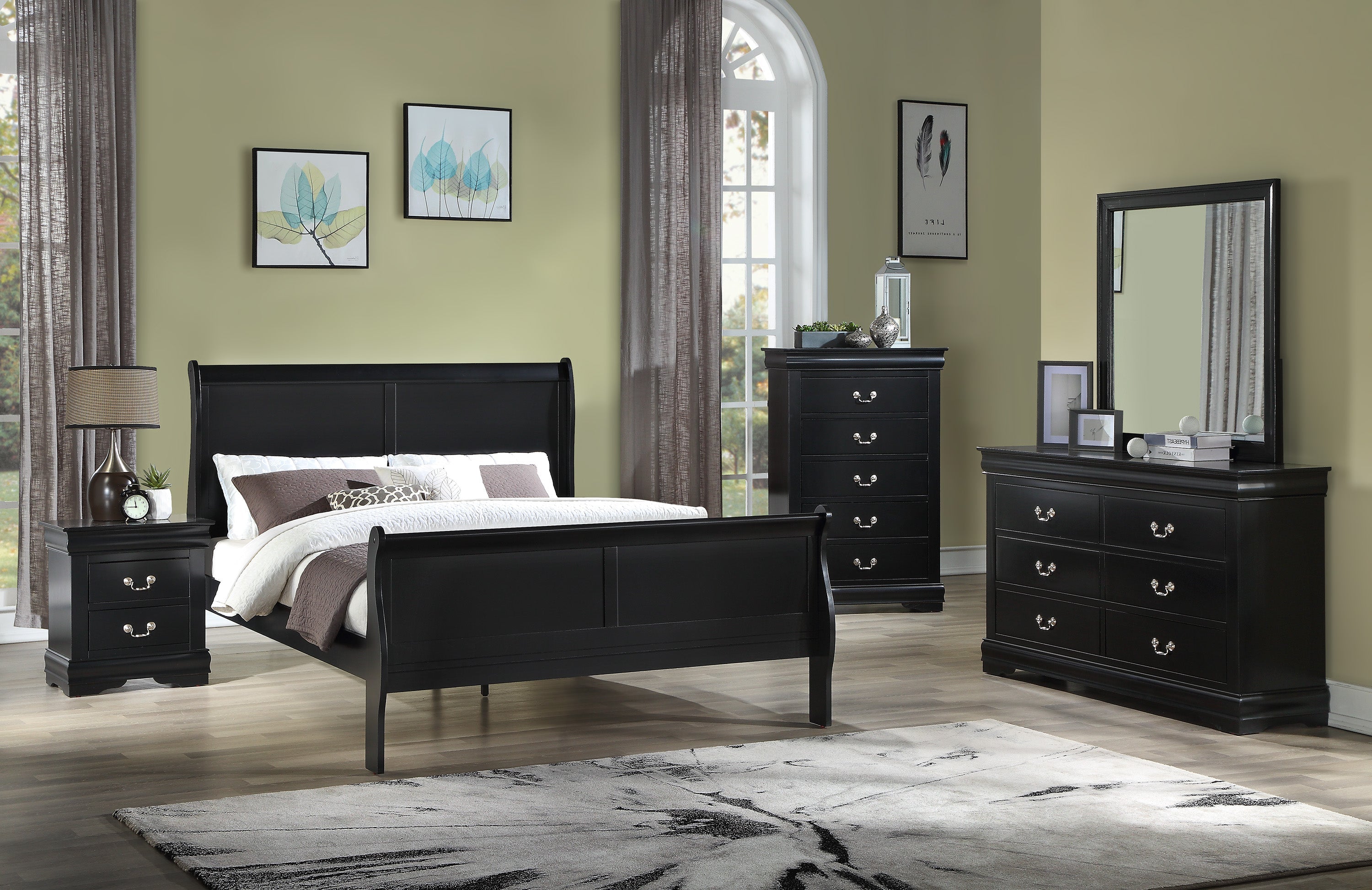 Louis Philippe 3-Piece Bedroom Set