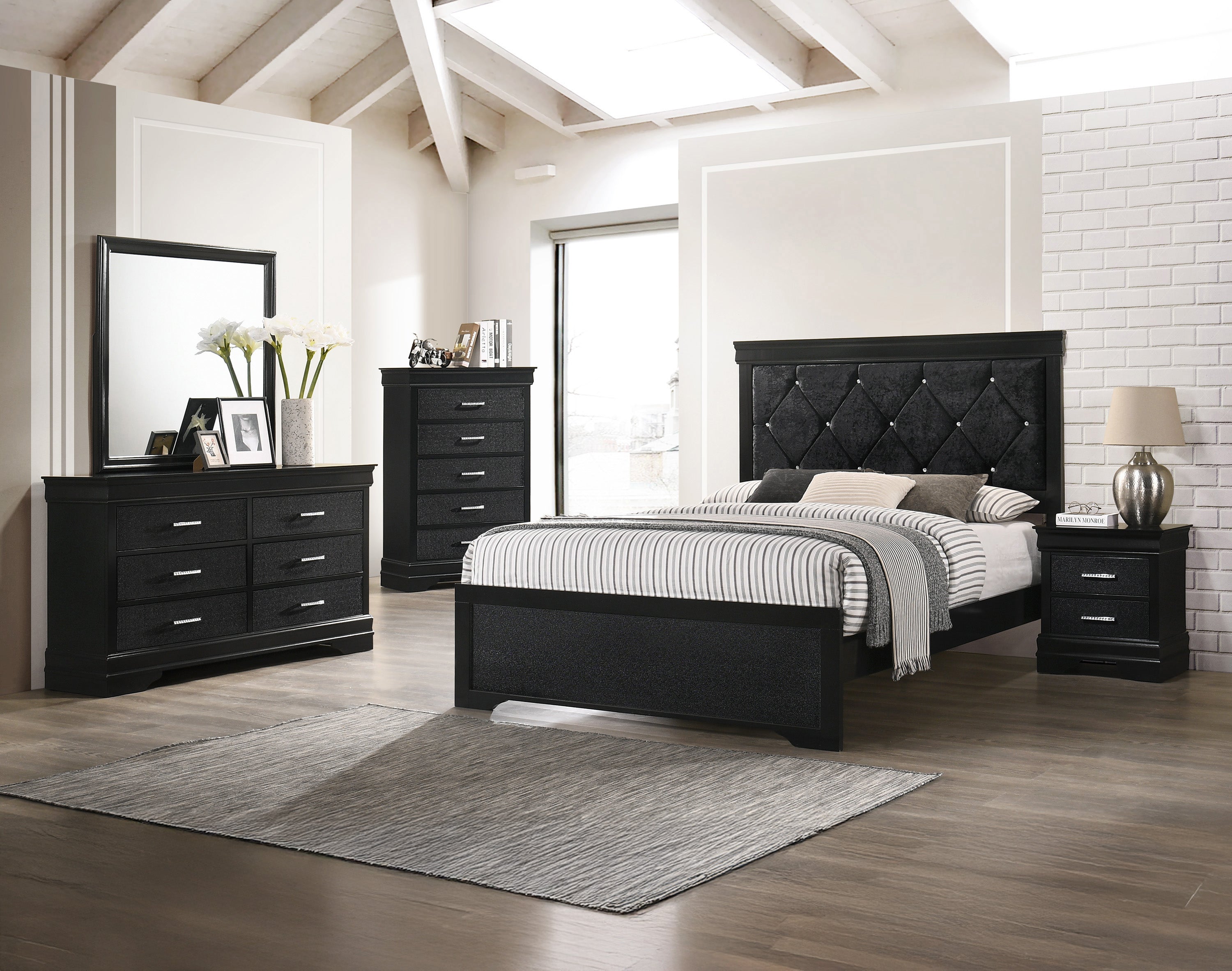 Amalia Upholstered Panel Bed