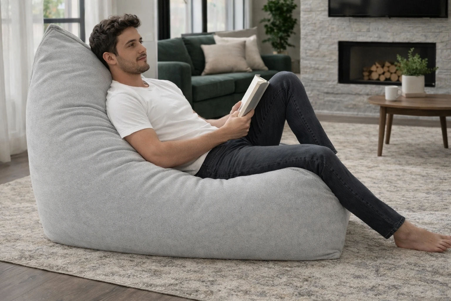 Cozy Plush Pod Bean Bag Chair
