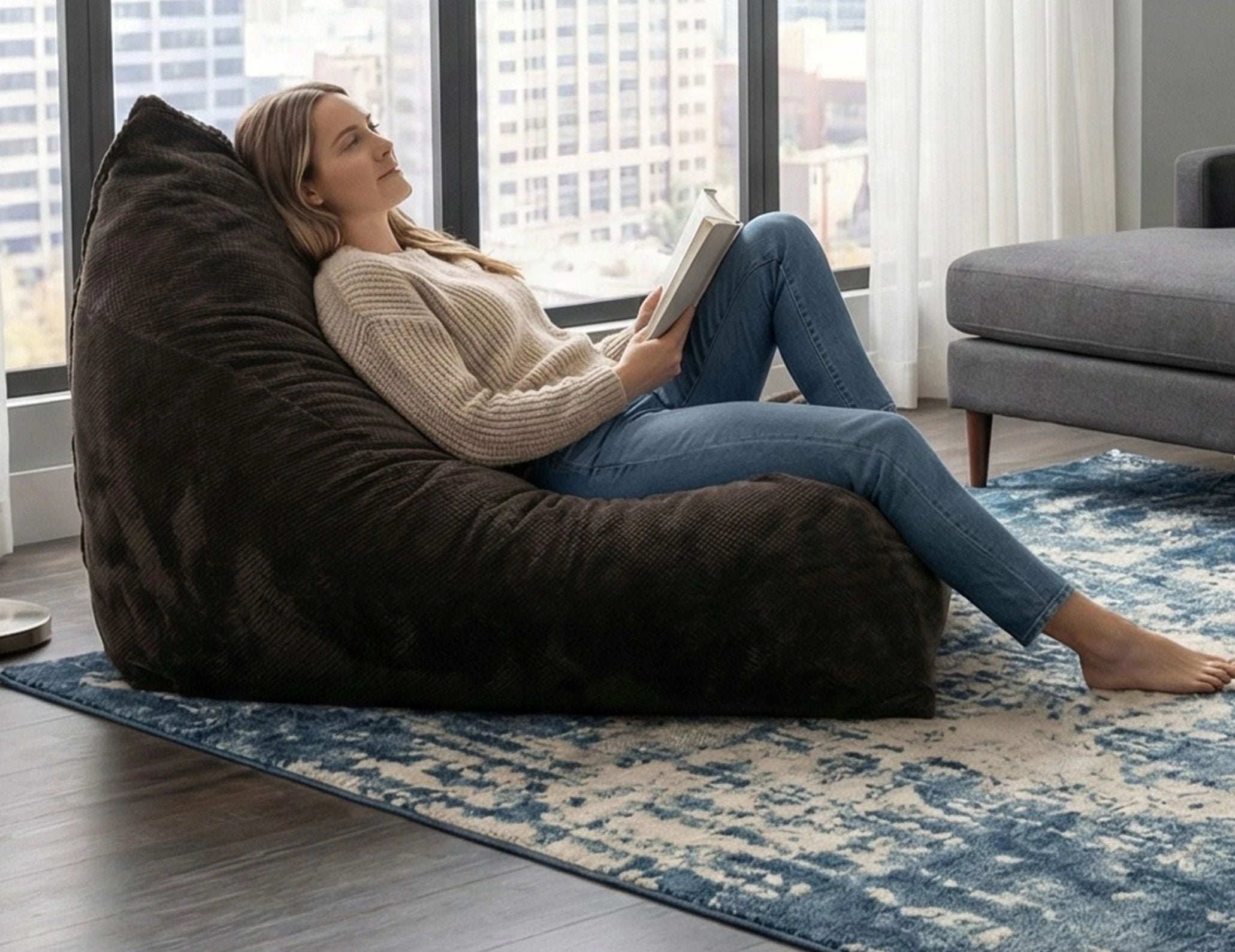 Cozy Plush Pod Bean Bag Chair