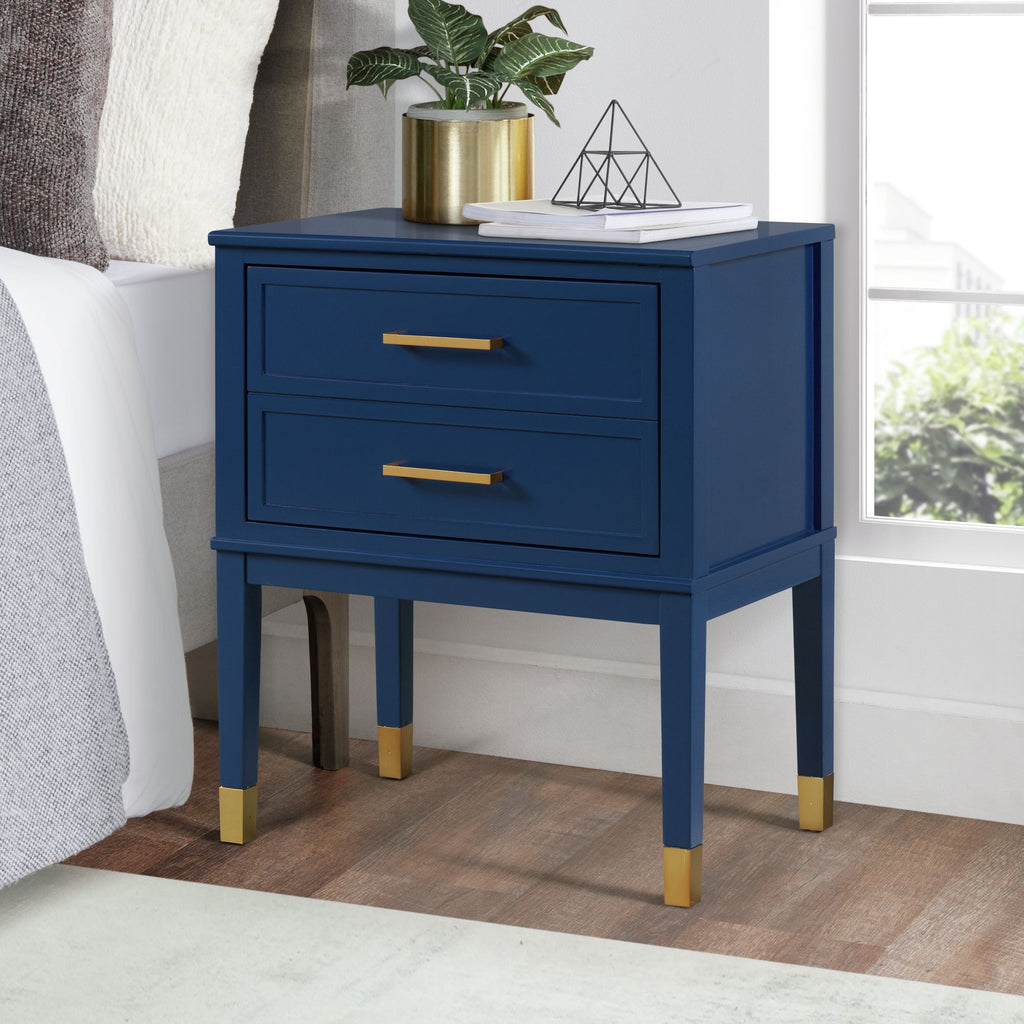 Bruno Navy Nightstand