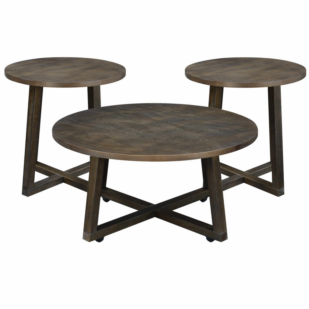 Industrial 3-Piece Occasional Table Set