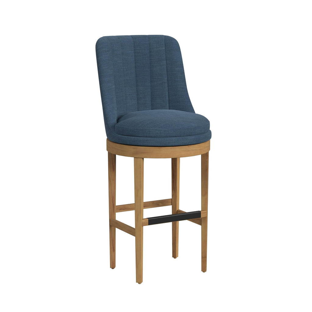 Carmen Blue Swivel Bar Stool