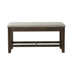Timber Counter Height Dining Bench with Storage