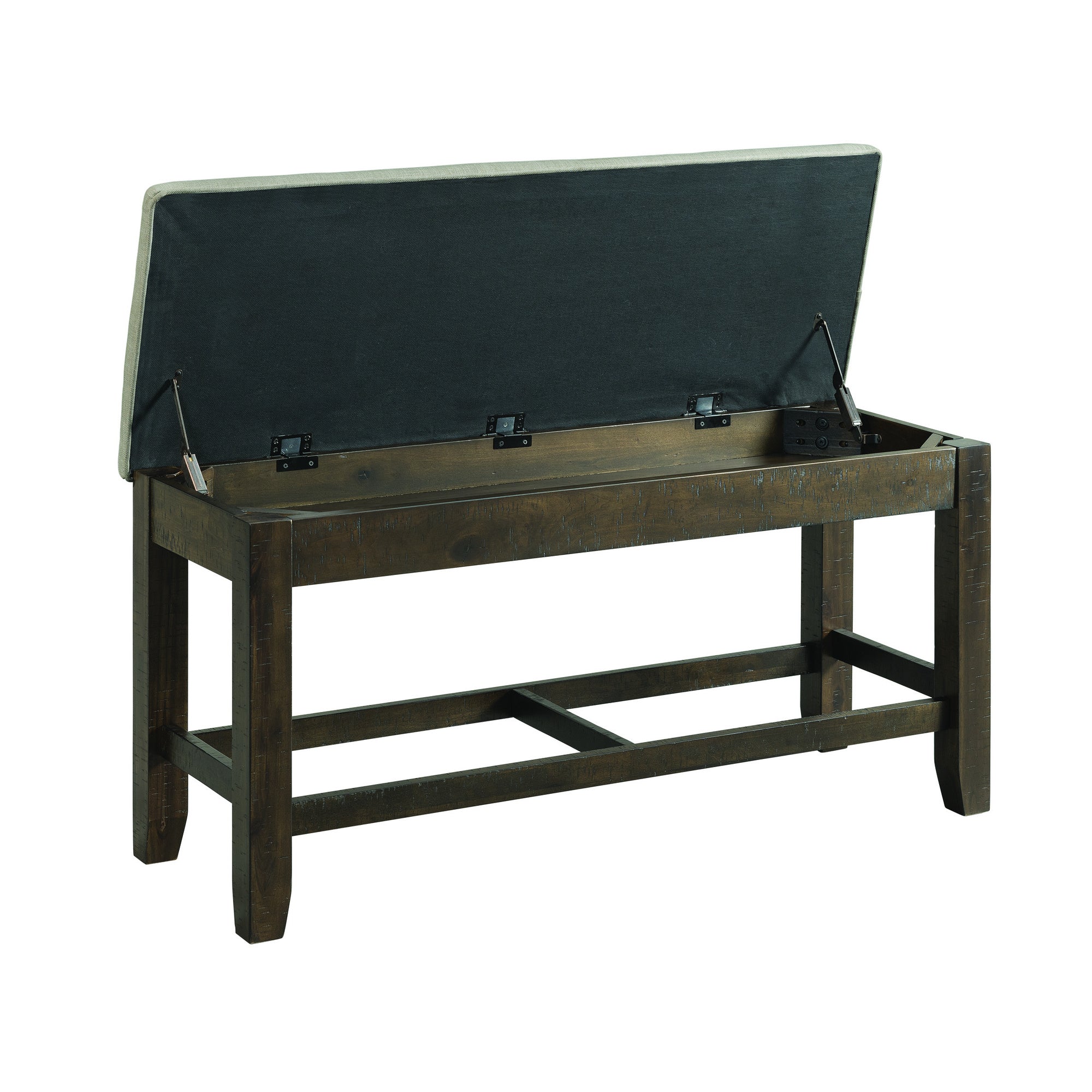 Timber Counter Height Dining Bench with Storage