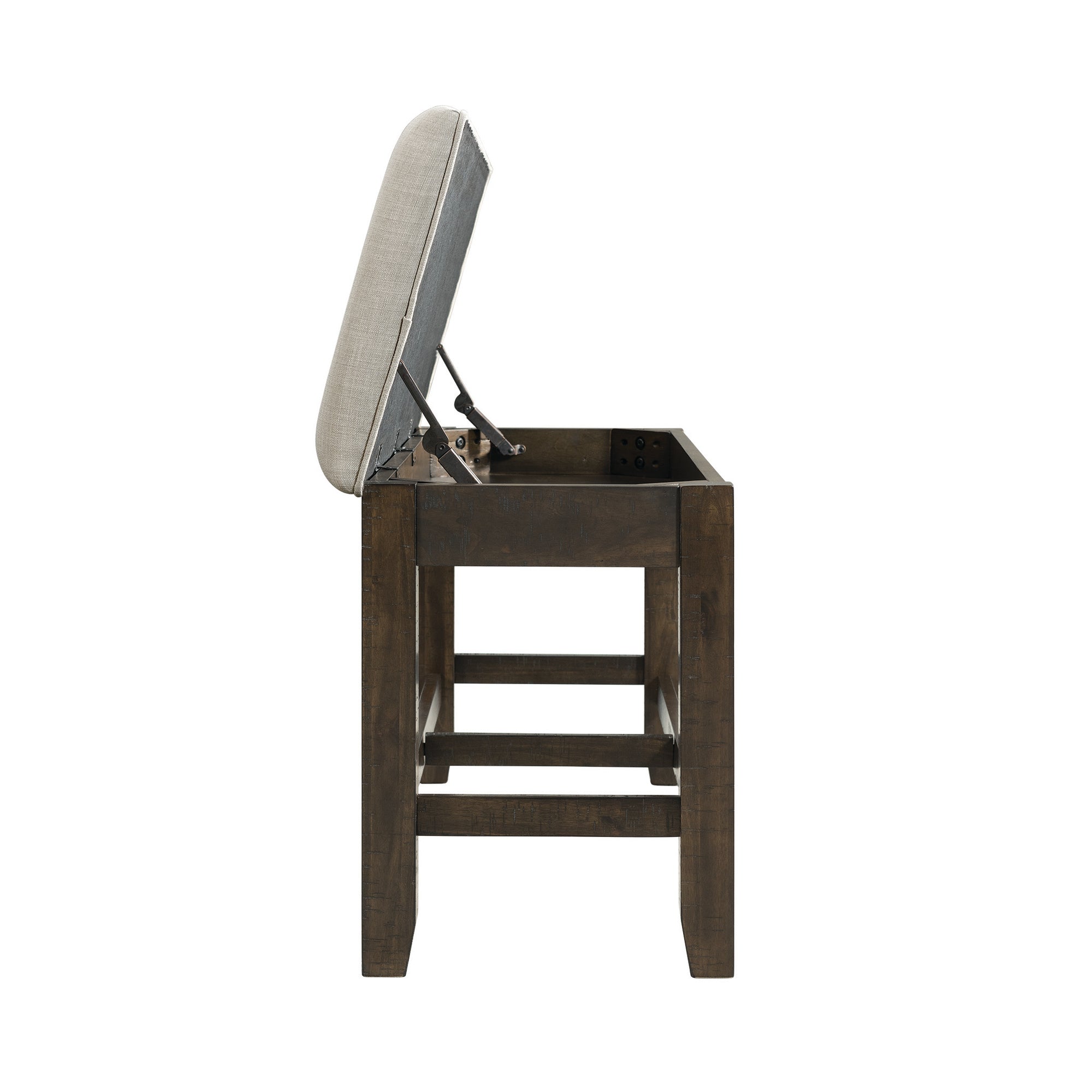 Timber Counter Height Dining Bench with Storage