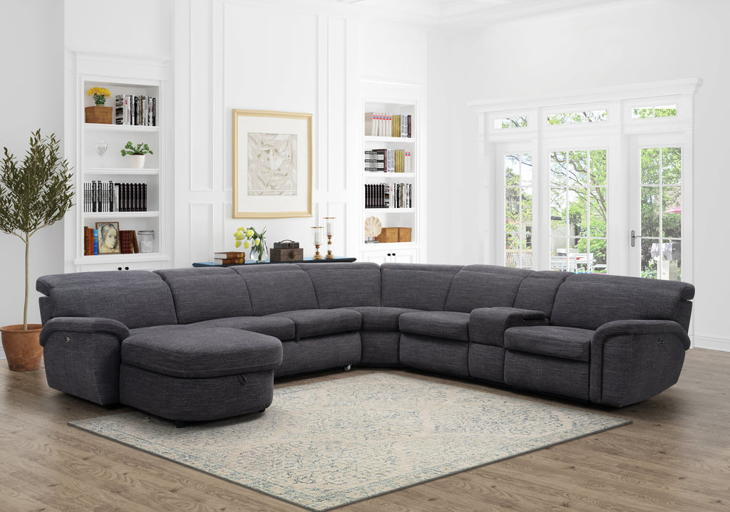 Oasis 4-Piece Power Reclining Sectional with Sleeper