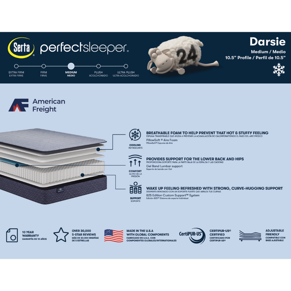 Serta® Perfect Sleeper Darsie 10.5" Medium Mattress