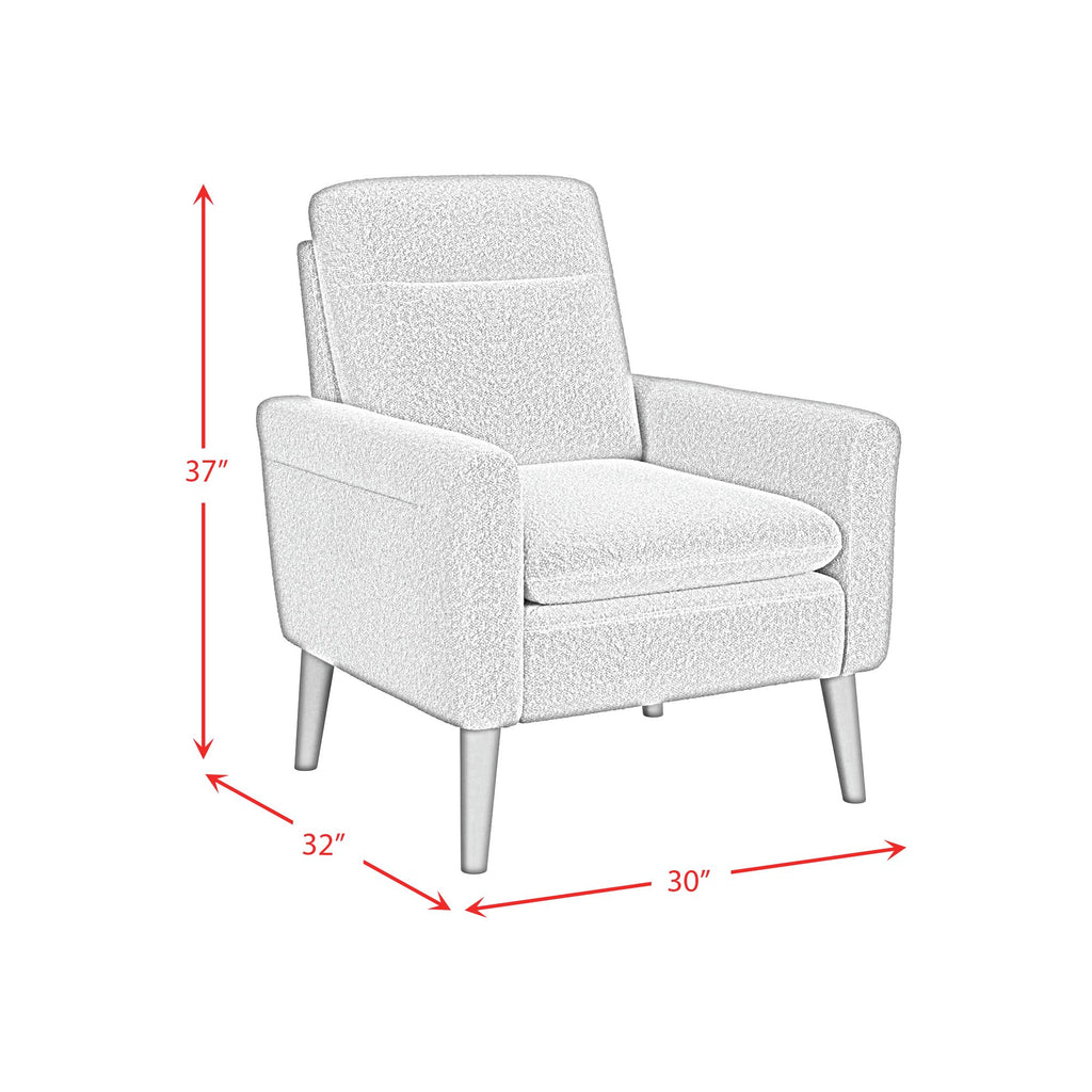 Hawk White Accent Chair