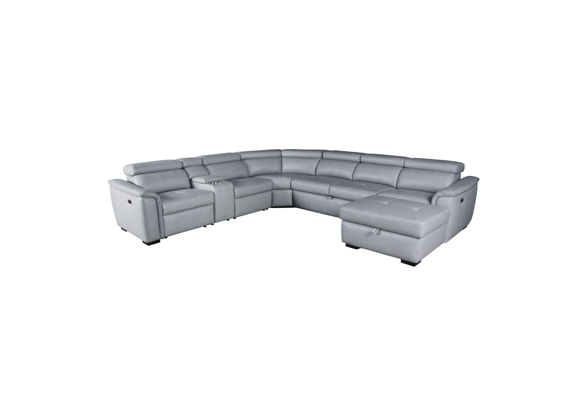 Intrepid 4-Piece Power Reclining Sectional with Sleeper