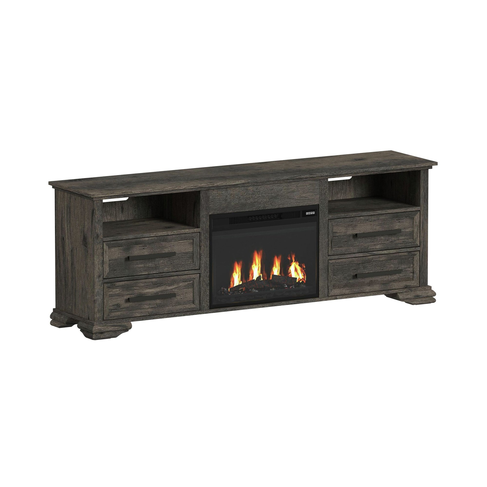 Ironwood 71" TV Stand with Fireplace Insert