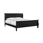 Louis Philippe Black Panel Bed