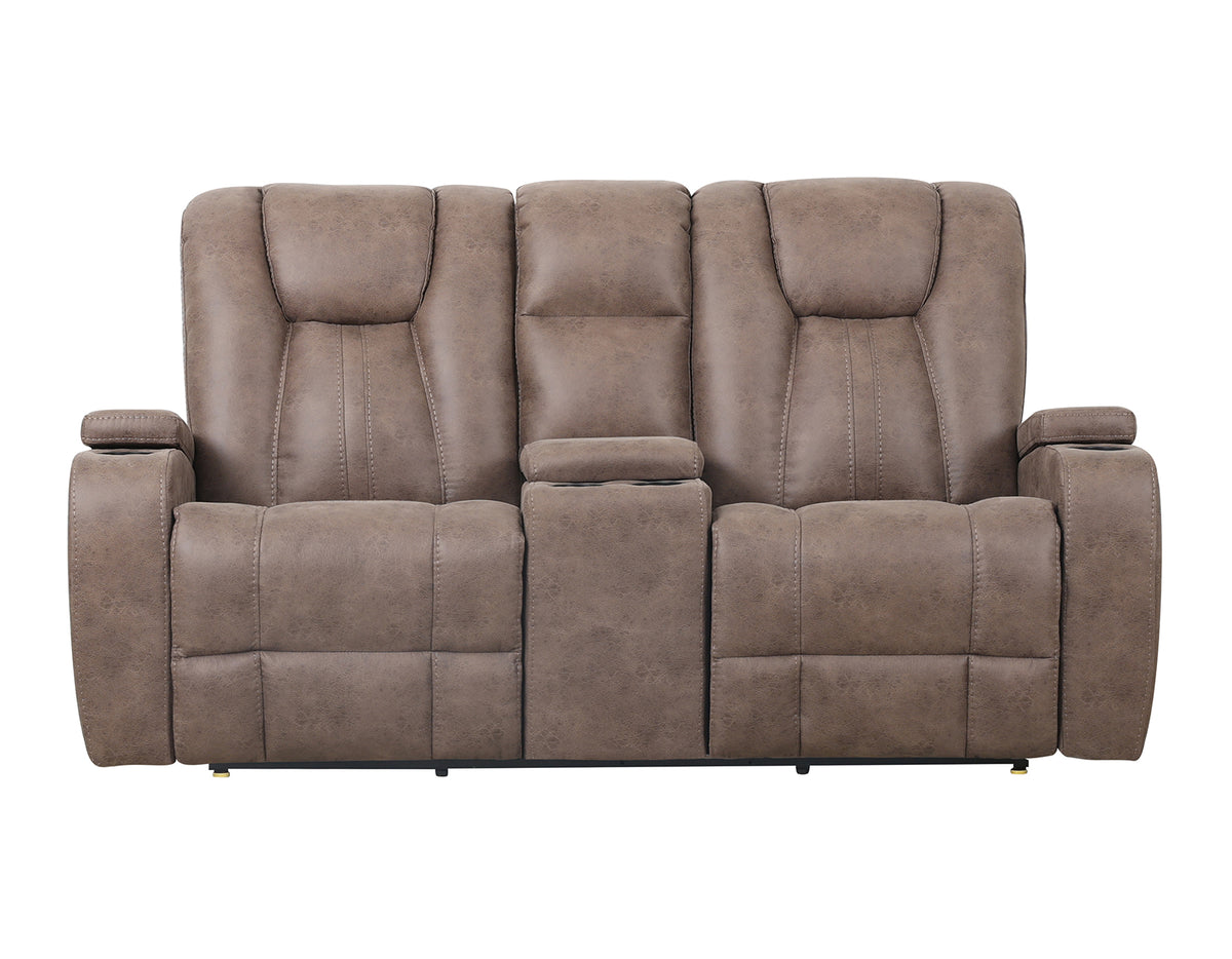 Marlow Sand Manual Reclining Console Loveseat