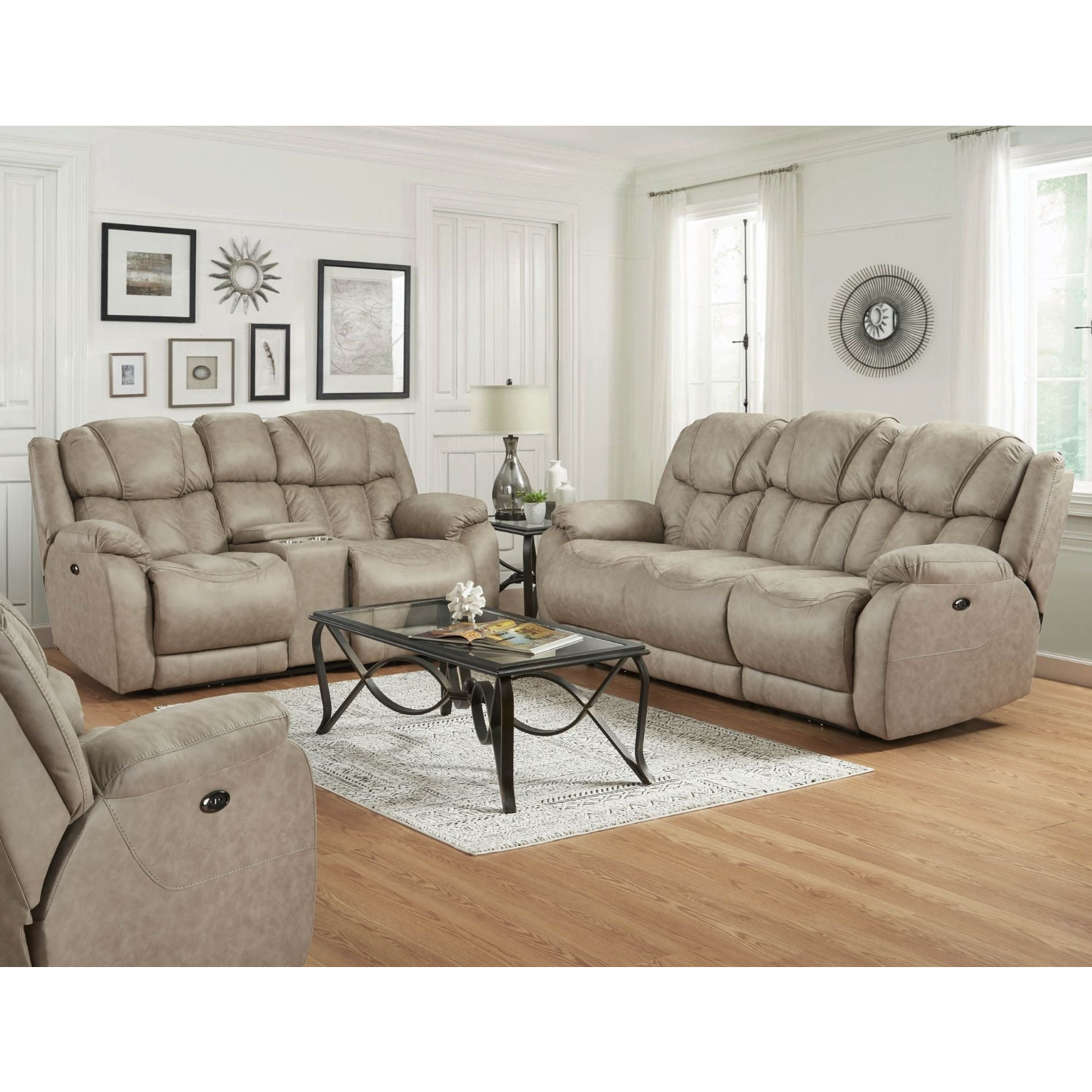 Hugo Power Reclining Console Loveseat