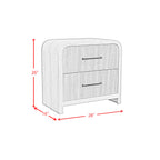 Ridgemont 2-Drawer Nightstand- Black