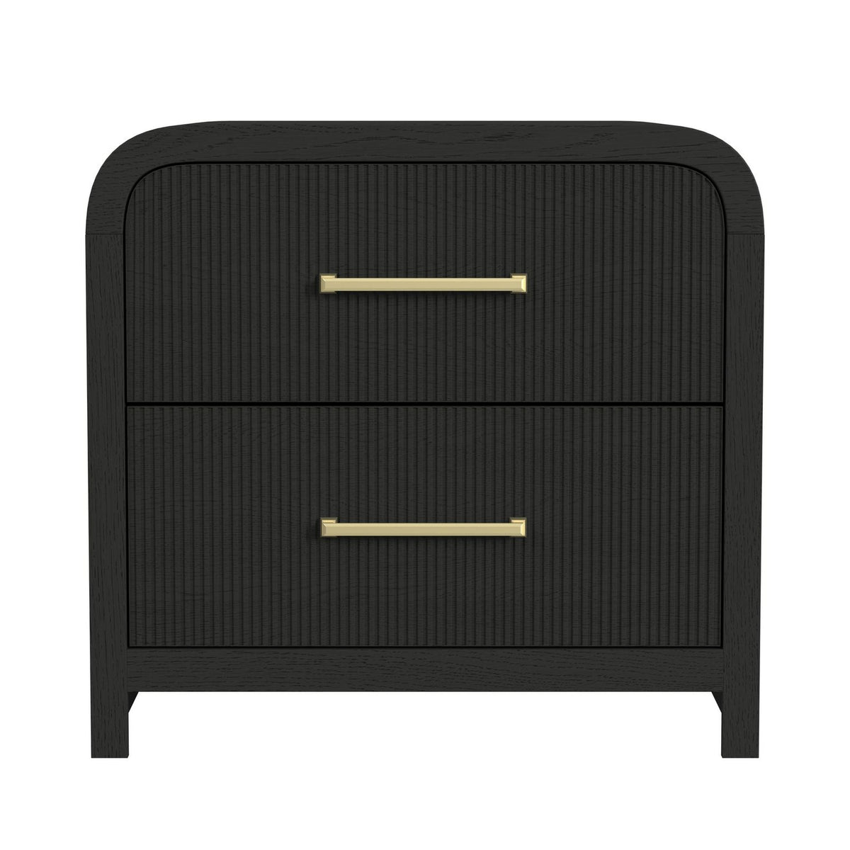 Ridgemont 2-Drawer Nightstand- Black