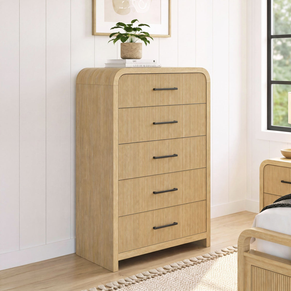 Ridgemont 5-Drawer Chest- Natural