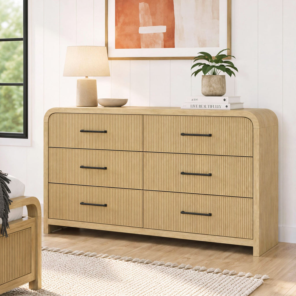Ridgemont 6-Drawer Dresser- Natural
