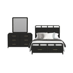 Ridgemont 3-Piece Storage Bed Bedroom Set- Black